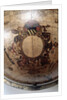 Inscription below empty cartouche at a southern continent by Jodocus Hondius