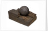 40 pound cannonball in piece of timber from the 'Victory' by unknown