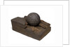 40 pound cannonball in piece of timber from the 'Victory' by unknown