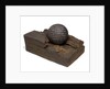 40 pound cannonball in piece of timber from the 'Victory' by unknown