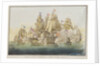 H.M.Ships 'Victory' and 'Temeraire', in the Battle of Trafalgar at half past Noon by A. Masson