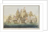H.M.Ships 'Victory' and 'Temeraire', in the Battle of Trafalgar at half past Noon by A. Masson