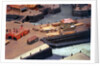Topographic model, Royal Dockyards at Sheerness, detail showing log transportation by George Stockwell