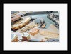 Topographic model, Royal Dockyards at Sheerness, detail showing HMS 'Squirrel' in dry dock by George Stockwell