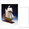 Skeleton model, royal yacht, starboard by unknown