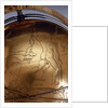 The dogs of Bootes, detail on celestial globe by Isaac Habrecht II