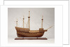 Full hull model of 'Mary Rose' (1509), a 60-gun sailing warship by Bassett-Lowke Ltd