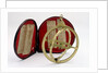 Universal equinoctial ring dial, with case by Dollond