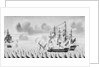 French vessel 'Le Marengo' engages HMS 'London' (1766) by Duslos Legris