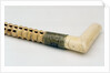 Walking stick made from shark vertebrae, detail of handle showing engraving, Frederick Wiegmann by unknown