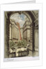 Front cover of Cunard menu featuring archway by unknown
