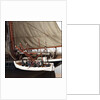 Merchantman, detail of rowing boat by unknown
