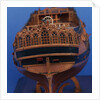 22-gun sloop, stern view, detail by unknown