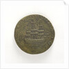 Counter commemorating Rhode Island relieved and evacuated, 1779; reverse by unknown
