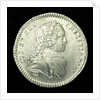 Counter commemorating the opening up of wealthy mines in Louisiana as proposed by Law the banker; obverse by J.C. Roettier