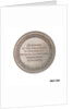 Medal commemorating Admiral Sir John Duckworth by George Mills