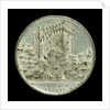 Medal commemorating the visit of the Atlantic fleet to Queenstown, 1910; obverse by J.F. O'Crowley