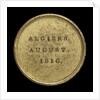 Counter commemorating Admiral Edward Pellew, Lord Exmouth (1757-1833) and the bombardment of Algiers, 1816; reverse by unknown