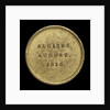 Counter commemorating Admiral Edward Pellew, Lord Exmouth (1757-1833) and the bombardment of Algiers, 1816; reverse by unknown
