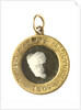 Badge commemorating The Royal Naval Exhibition, 1891; reverse by Unknown