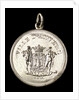 Medalet commemorating the visit of HMS 'Antrim' Captain Inglefield to Antwerp, 1906; obverse by J. Baetes