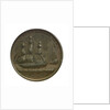 Medal commemorating the surrender of the Emperor Napoleon I, 1815; reverse by J. Mudie