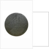 Engraved copper commemorative coin; obverse by unknown