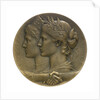 Medal commemorating the visit of the Russian fleet to Toulon, 1893; obverse by J.C. Chaplain