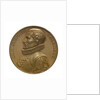 Medal commemorating the landing of Columbus in San Salvador, 1492; obverse by Lea Ahlborn
