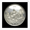 Medal commemorating the naval review at Spithead, 1889; reverse by L.C. Lauer