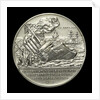 Medal commemorating the destruction of the English armoured cruisers 'Aboukir', 'Hogue' and 'Cressy' by 'U9', 1914; obverse by H. Ziegler