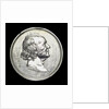 Medal commemorating L.J.R. Agassiz, explorer and zoologist; obverse by W. Barber