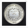 Medal commemorating L.J.R. Agassiz, explorer and zoologist; reverse by W. Barber