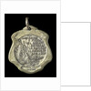 Badge commemorating the hoisting of the flag on the Rosario gunboat; reverse by C. Rossi