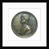 Commemorative medal depicting Sir Isaac Newton (1642-1727); obverse by J. Croker
