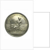 Commemorative medal depicting Sir Isaac Newton (1642-1727); reverse by J. Croker