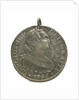 Engraved coin - eight reales; obverse by unknown