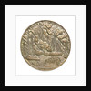 Medal commemorating the 150th anniversary of the battle of Navarino, 1977; obverse by Thomas Papagiennes