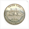 Medal commemorating the Union Castle Line-ending of South African Mail Service after 120 Years; obverse by Spink & Son Ltd.