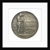 Commemorative medal bearing the words 'Lest We Forget'; reverse by A. Drury