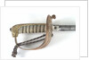 Solid half-basket hilted sword by unknown