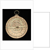 Astrolabe: mounted obverse by unknown