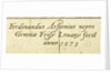 Astrolabe: signature beneath shadow square by Ferdinand Arscenius