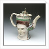 Teapot with a portrait of Admiral Sir George Brydges Rodney (1719-1792) by unknown