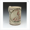 Creamware wedding tankard by unknown
