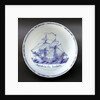 Delftware ship bowl by unknown