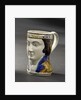 Earthenware mask mug by unknown