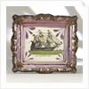 Purple lustre wall plaque by unknown