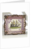 Purple lustre wall plaque by unknown