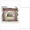 Purple lustre wall plaque by unknown